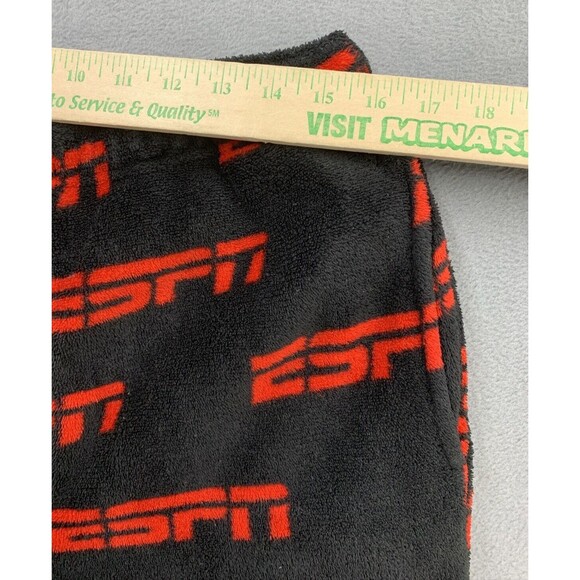 ESPN Fleece Lounge Pants Men’s Size Large Black Red 100% Polyester Game Day - Picture 4 of 14